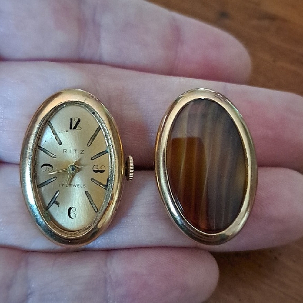Ritz Brown and Gold Cufflinks